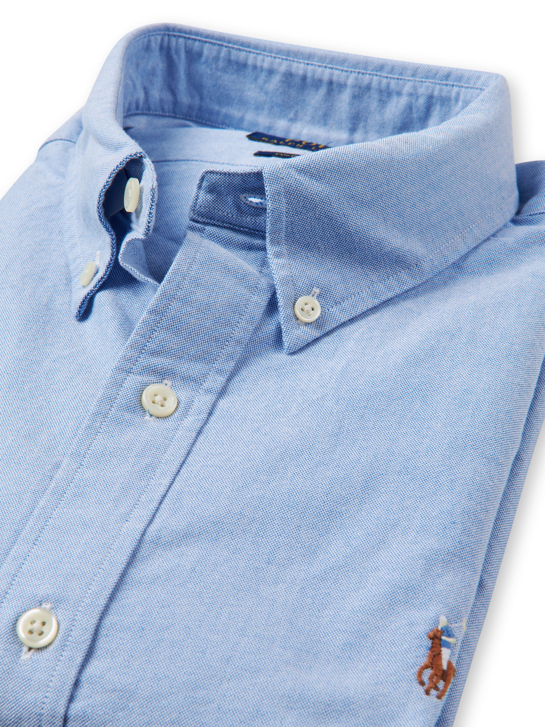 Blue Oxford button-down shirt